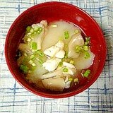 つるんともちもち☆鷄と舞茸のすいとん汁☆